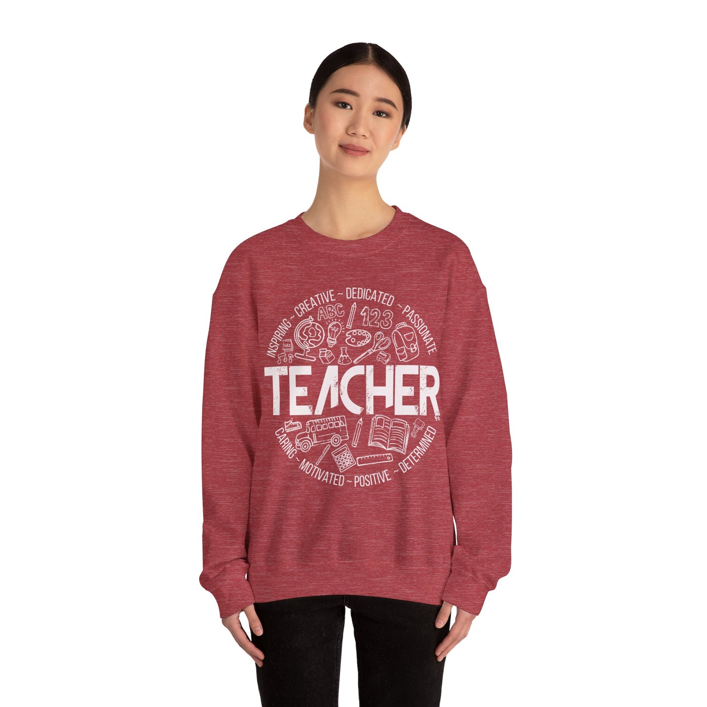 Edgy Teacher Doodles Crewneck