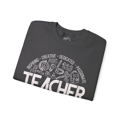 Edgy Teacher Doodles Crewneck