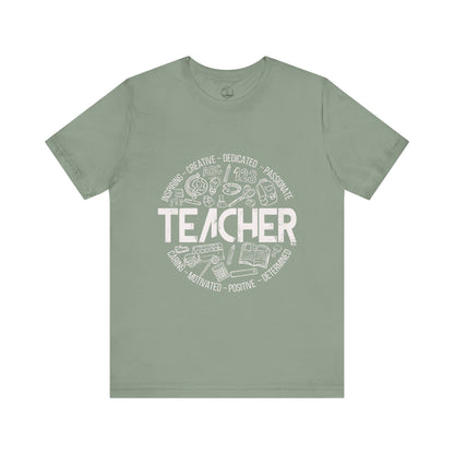 Edgy Teacher Doodles Tee