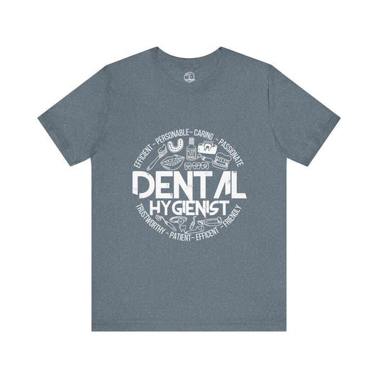 Edgy Dental Hygienist Doodles Tee