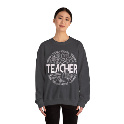 Edgy Teacher Doodles Crewneck