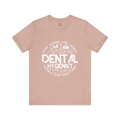Edgy Dental Hygienist Doodles Tee