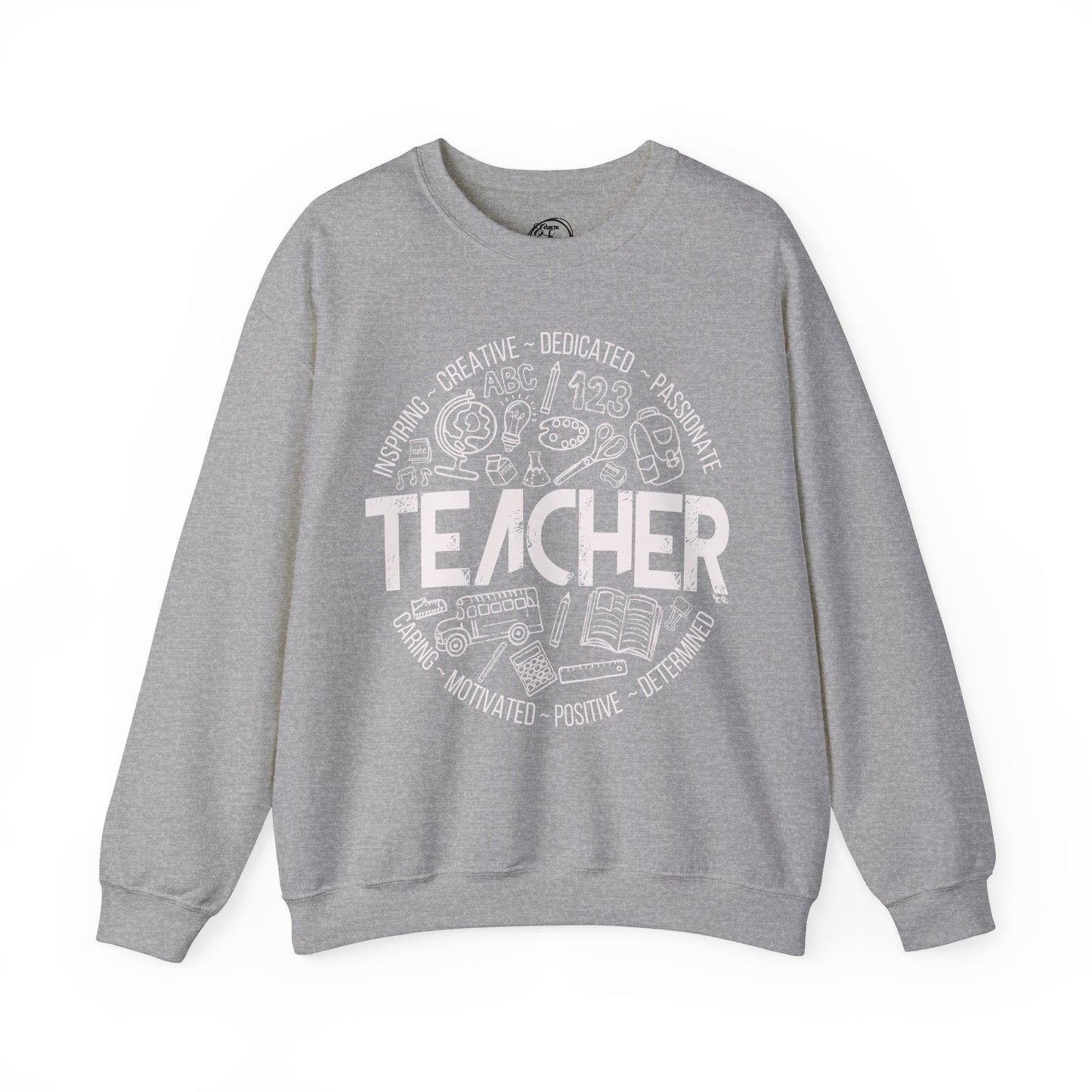 Edgy Teacher Doodles Crewneck