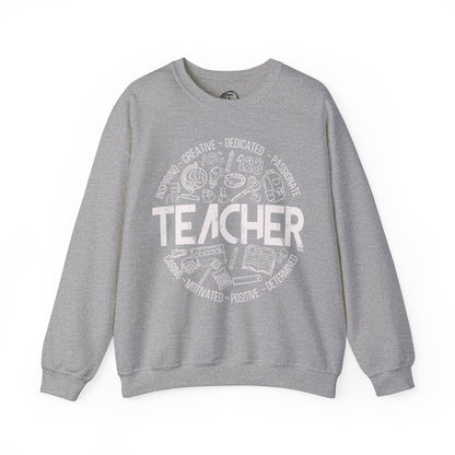 Edgy Teacher Doodles Crewneck