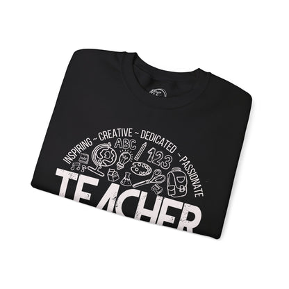 Edgy Teacher Doodles Crewneck