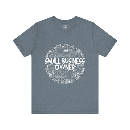 Edgy Small Business Owner Doodles Tee