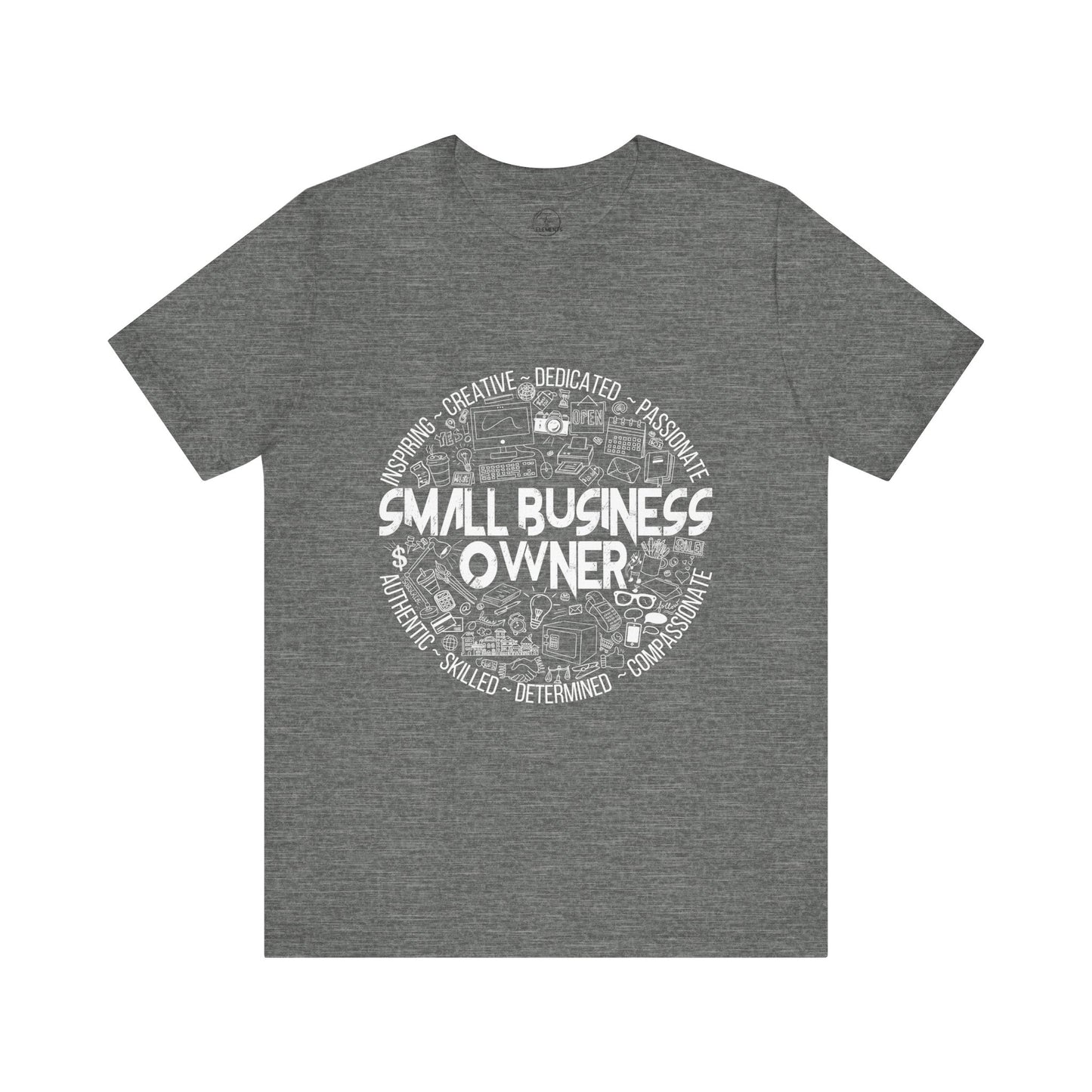 Edgy Small Business Owner Doodles Tee