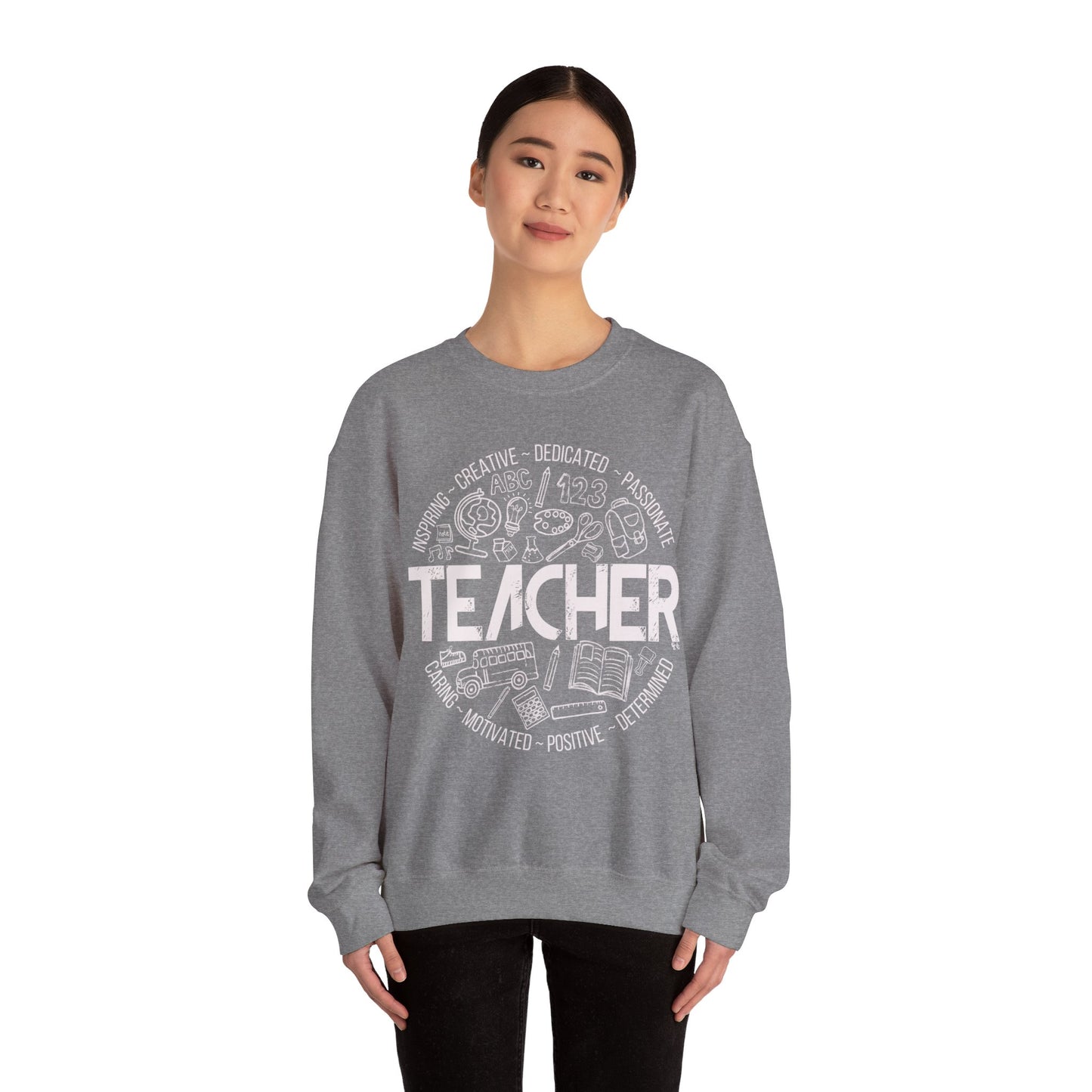 Edgy Teacher Doodles Crewneck