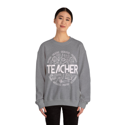 Edgy Teacher Doodles Crewneck