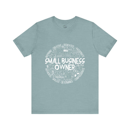 Edgy Small Business Owner Doodles Tee