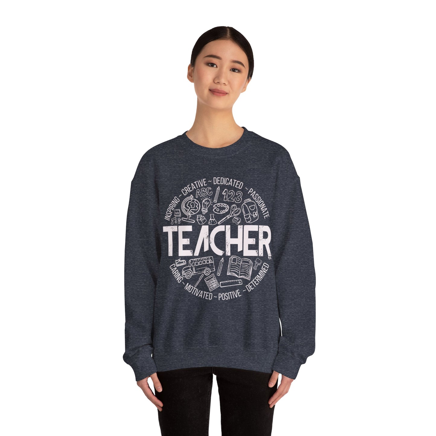 Edgy Teacher Doodles Crewneck