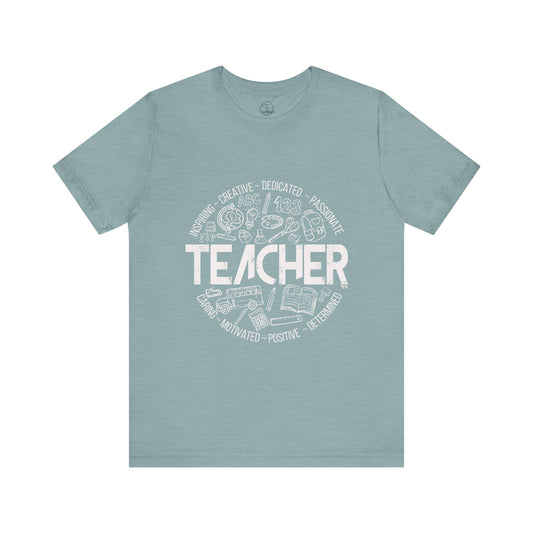 Edgy Teacher Doodles Tee