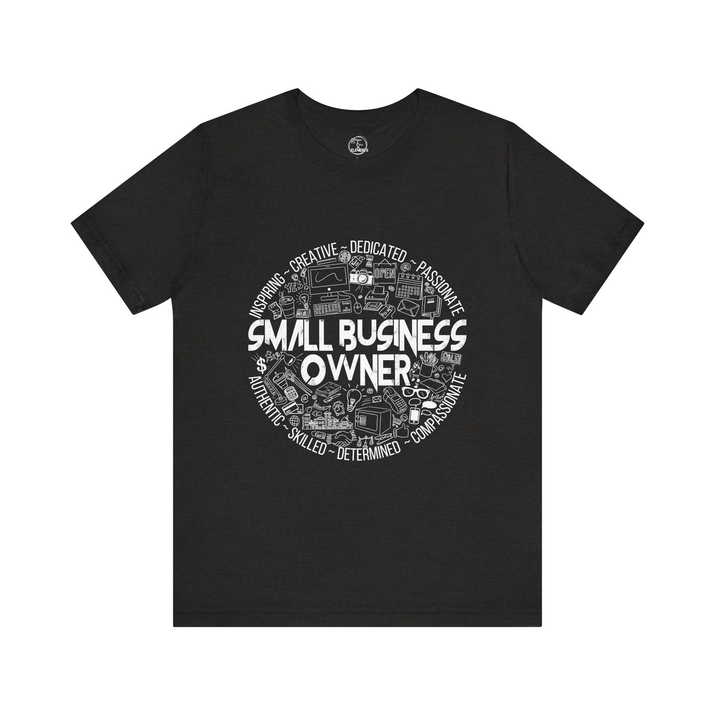 Edgy Small Business Owner Doodles Tee