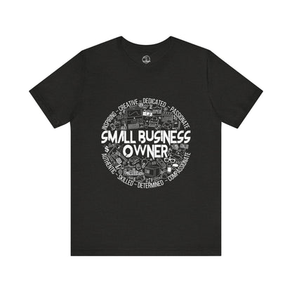 Edgy Small Business Owner Doodles Tee