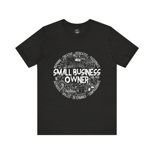Edgy Small Business Owner Doodles Tee