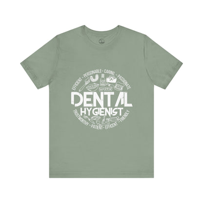Edgy Dental Hygienist Doodles Tee