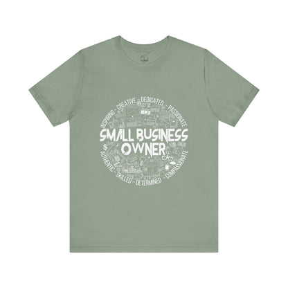 Edgy Small Business Owner Doodles Tee