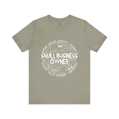 Edgy Small Business Owner Doodles Tee