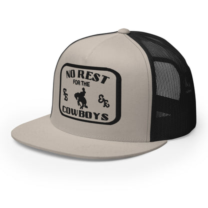No Rest For The Cowboys Trucker Hat