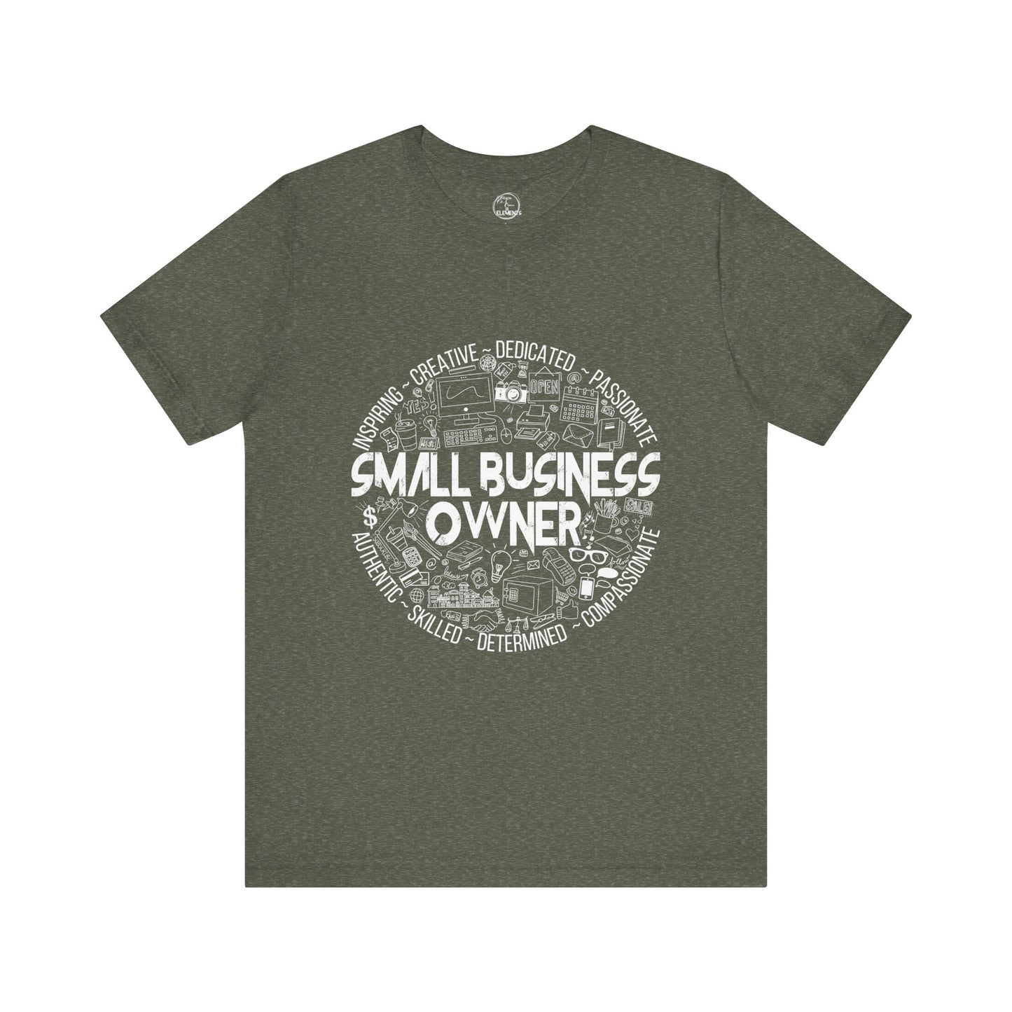 Edgy Small Business Owner Doodles Tee