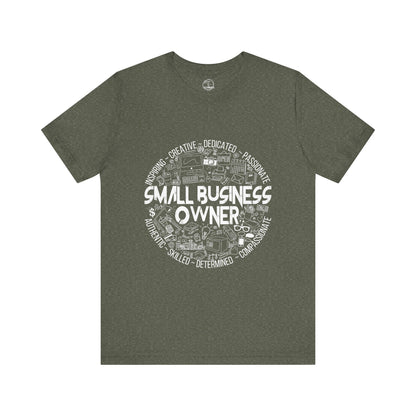 Edgy Small Business Owner Doodles Tee