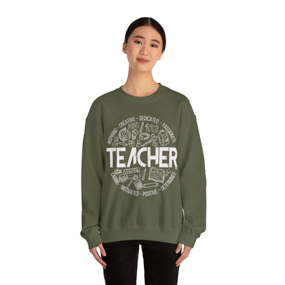 Edgy Teacher Doodles Crewneck