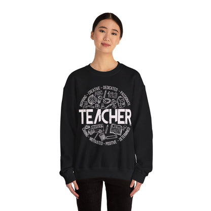 Edgy Teacher Doodles Crewneck