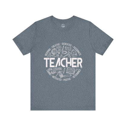 Edgy Teacher Doodles Tee