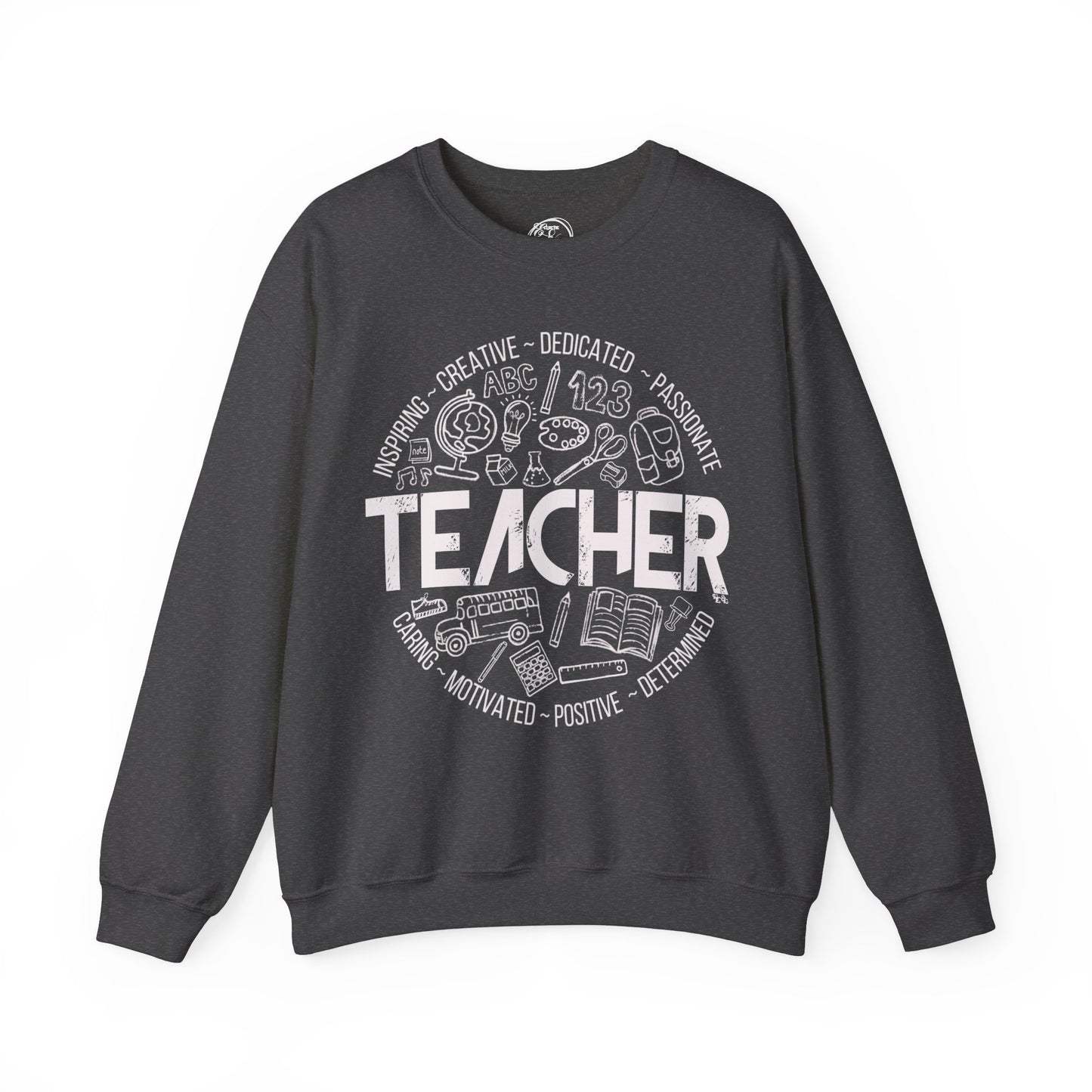 Edgy Teacher Doodles Crewneck
