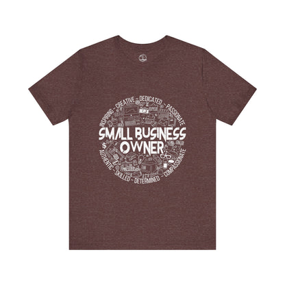 Edgy Small Business Owner Doodles Tee