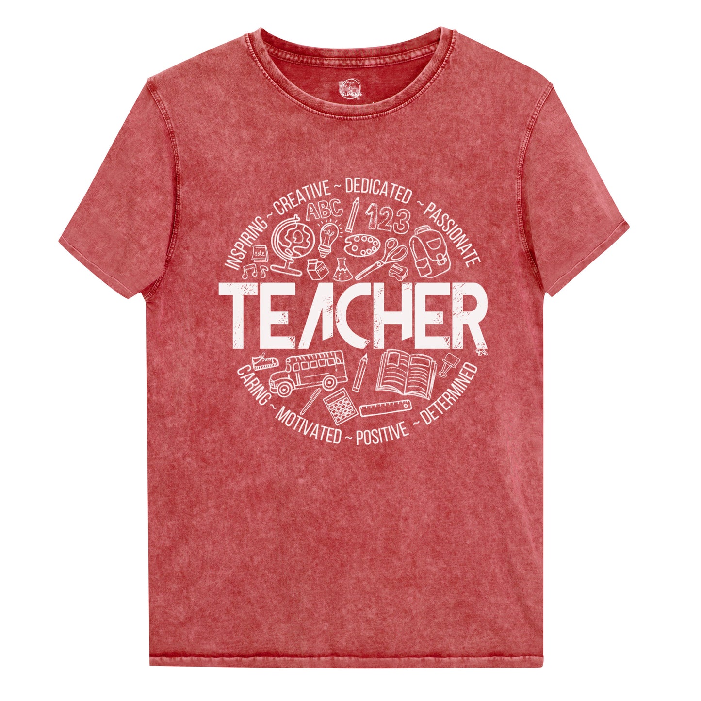 Acid Wash Edgy Teacher Doodles Tee